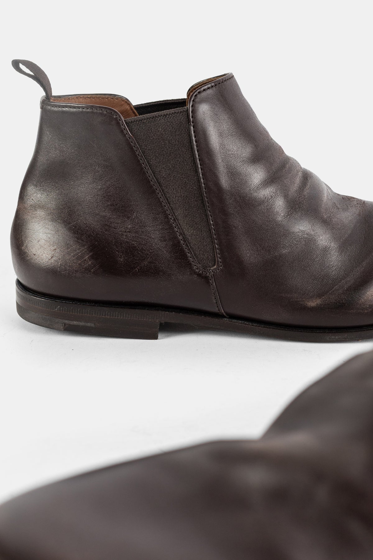 Reigate Natural-Finish Nevada Calfskin Chelsea Boot Ebony Brown