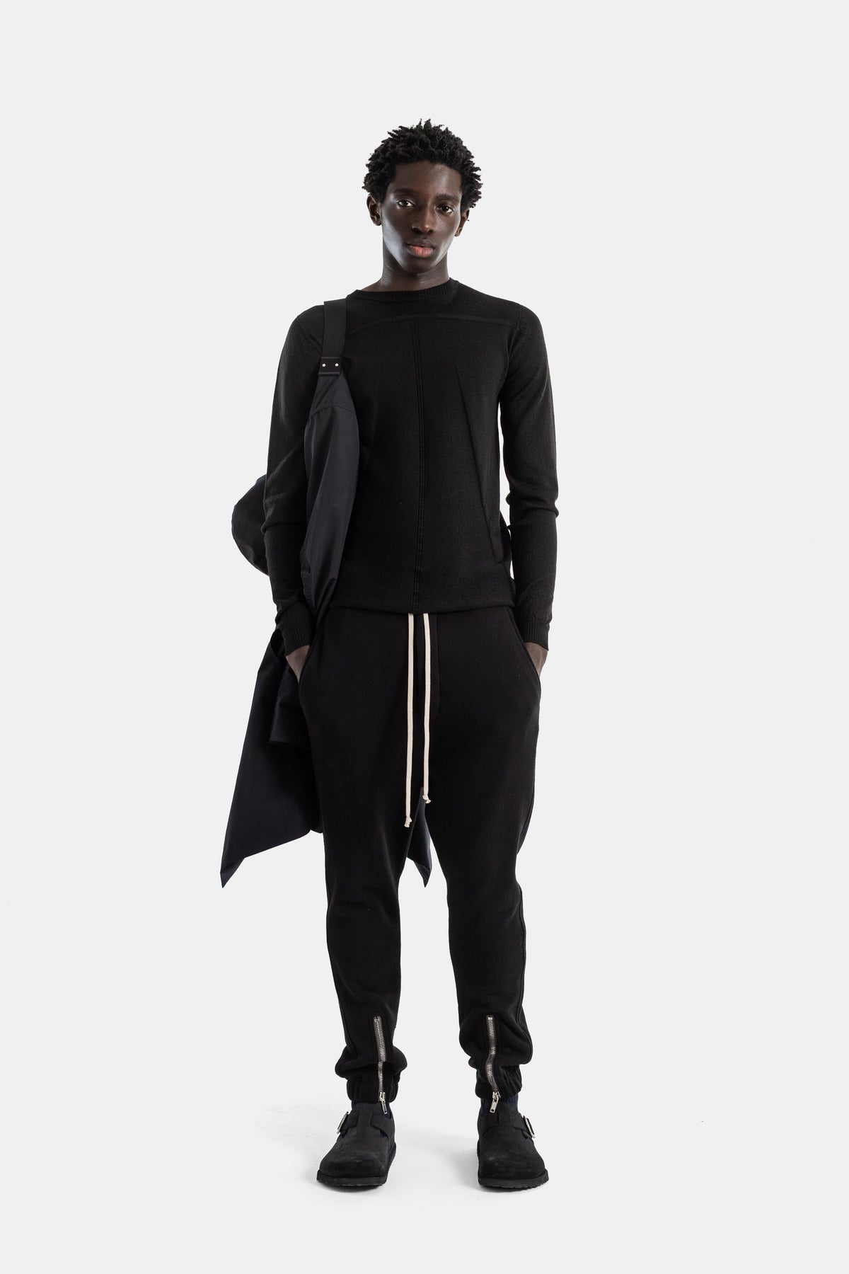 Pull Biker Level en Jersey Noir