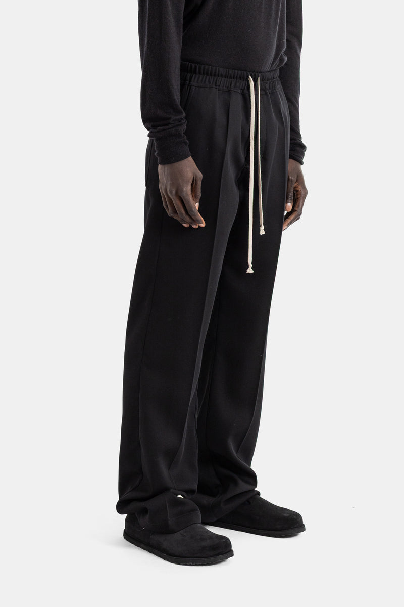Pantalon large à taille élastiquée Dietrich Drawstring noir