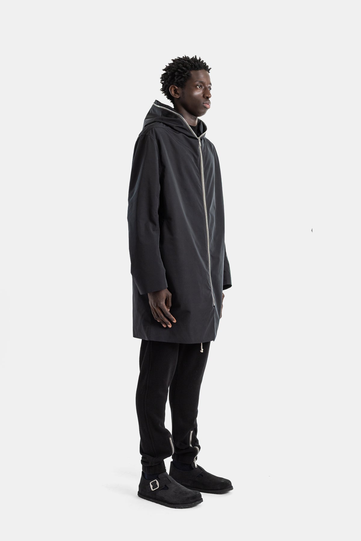 Manteau à capuche zippé Gimp Mac noir