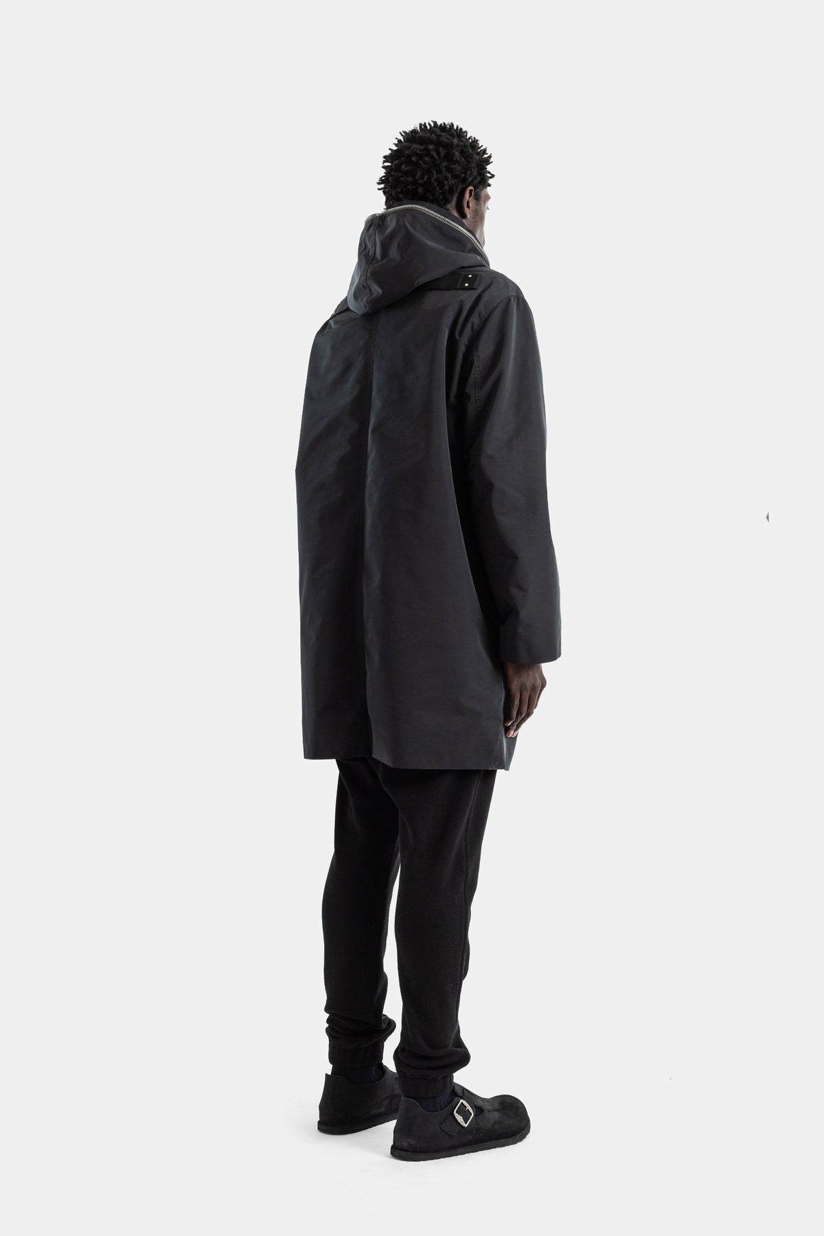 Manteau à capuche zippé Gimp Mac noir