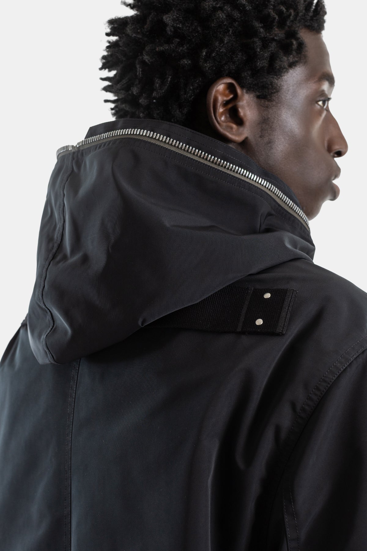 Manteau à capuche zippé Gimp Mac noir