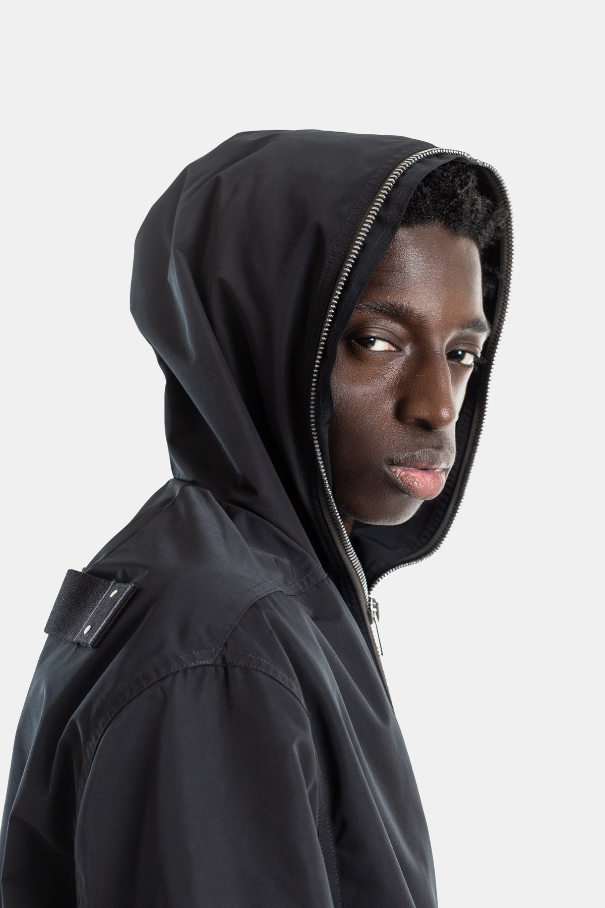 Manteau à capuche zippé Gimp Mac noir
