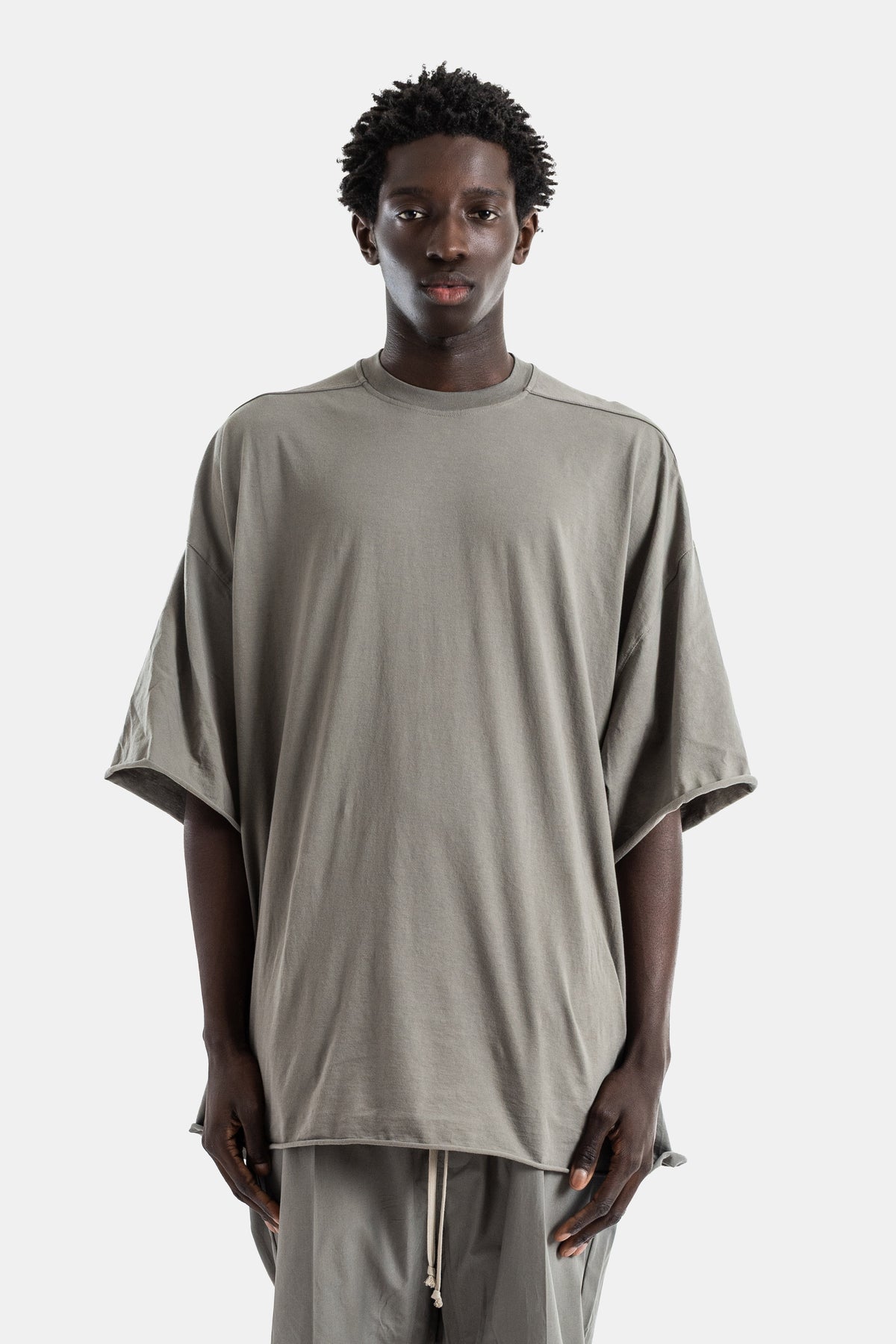 T-shirt oversize Tommy T en jersey de coton gris dust
