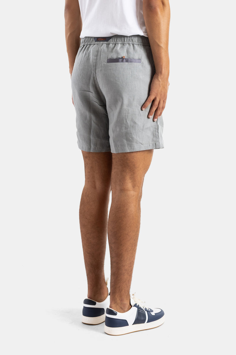 Pearl Grey Linen Cod Shorts