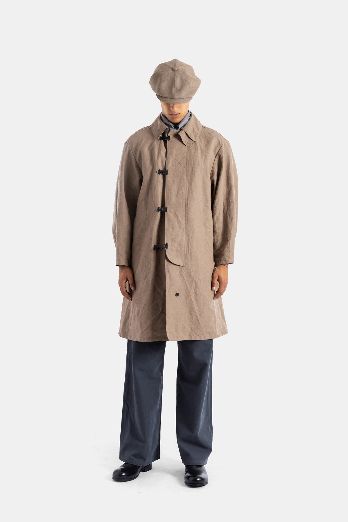 Imperméable en papier washi et lin beige