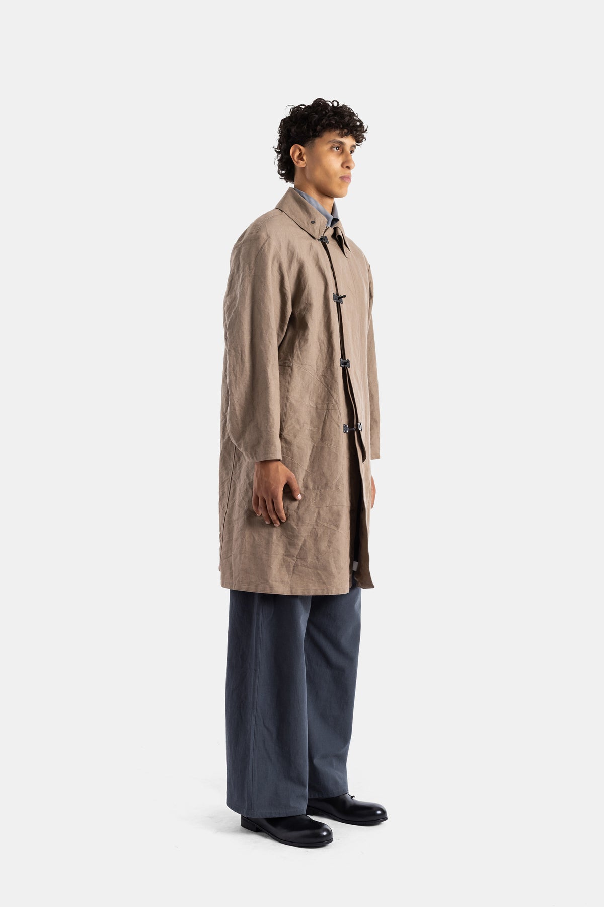 Imperméable en papier washi et lin beige