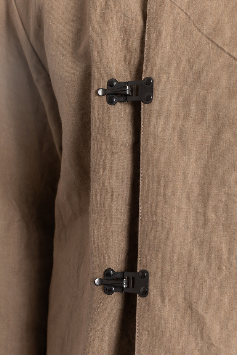 Imperméable en papier washi et lin beige