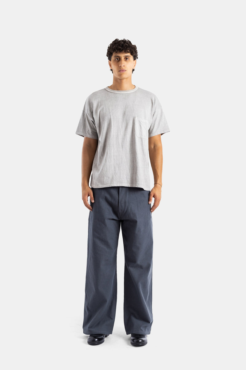 Pearl Grey Cotton Pocket T-shirt
