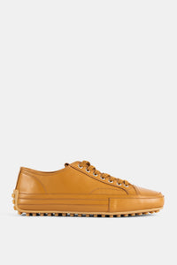 Sneaker baja de piel de becerro Cassetta Pelle caramelo miel - UK 7.5
