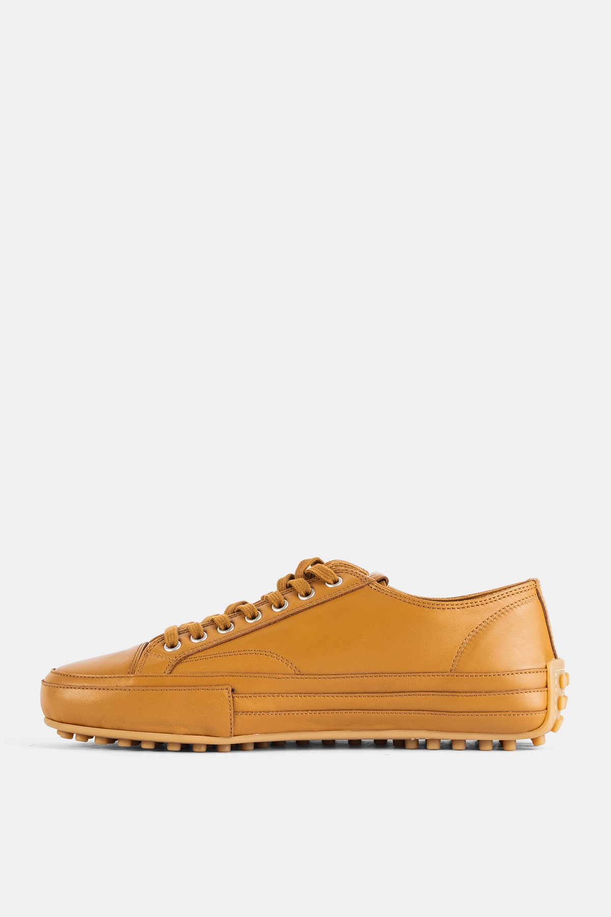 Sneaker basse en cuir de veau Cassetta Pelle caramel miel