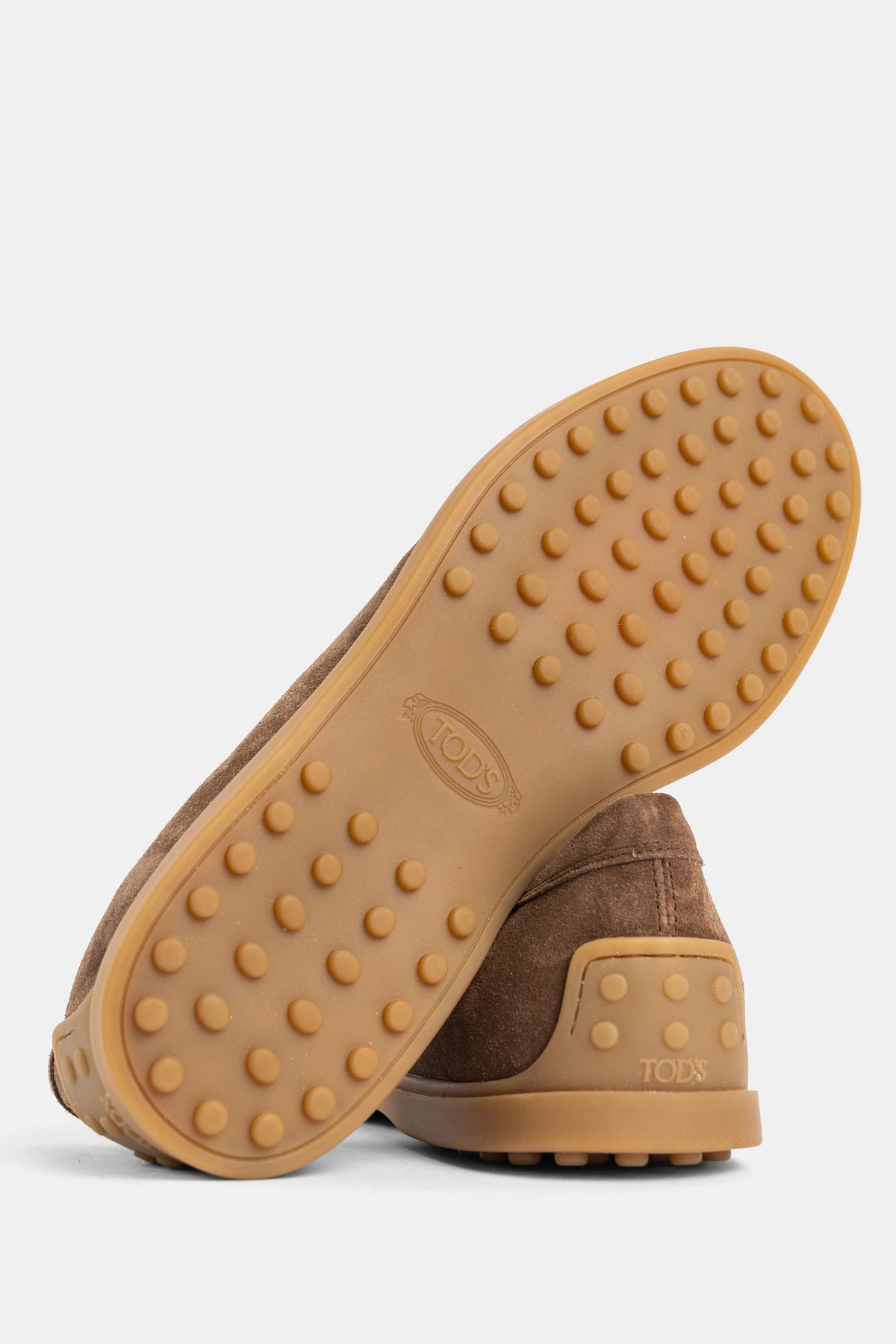 Mocassins en Daim Marron avec Semelle Gomme