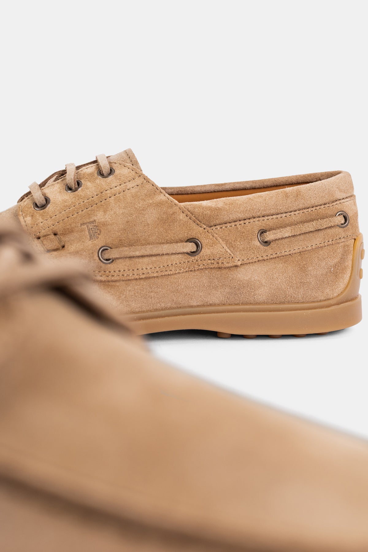 Brown Suede Lace-Up Boat Shoes