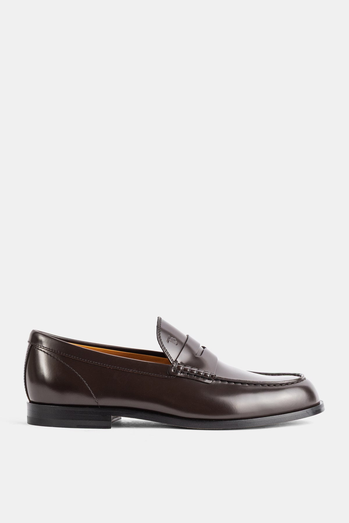 Dark Brown Polished Leather Loafer