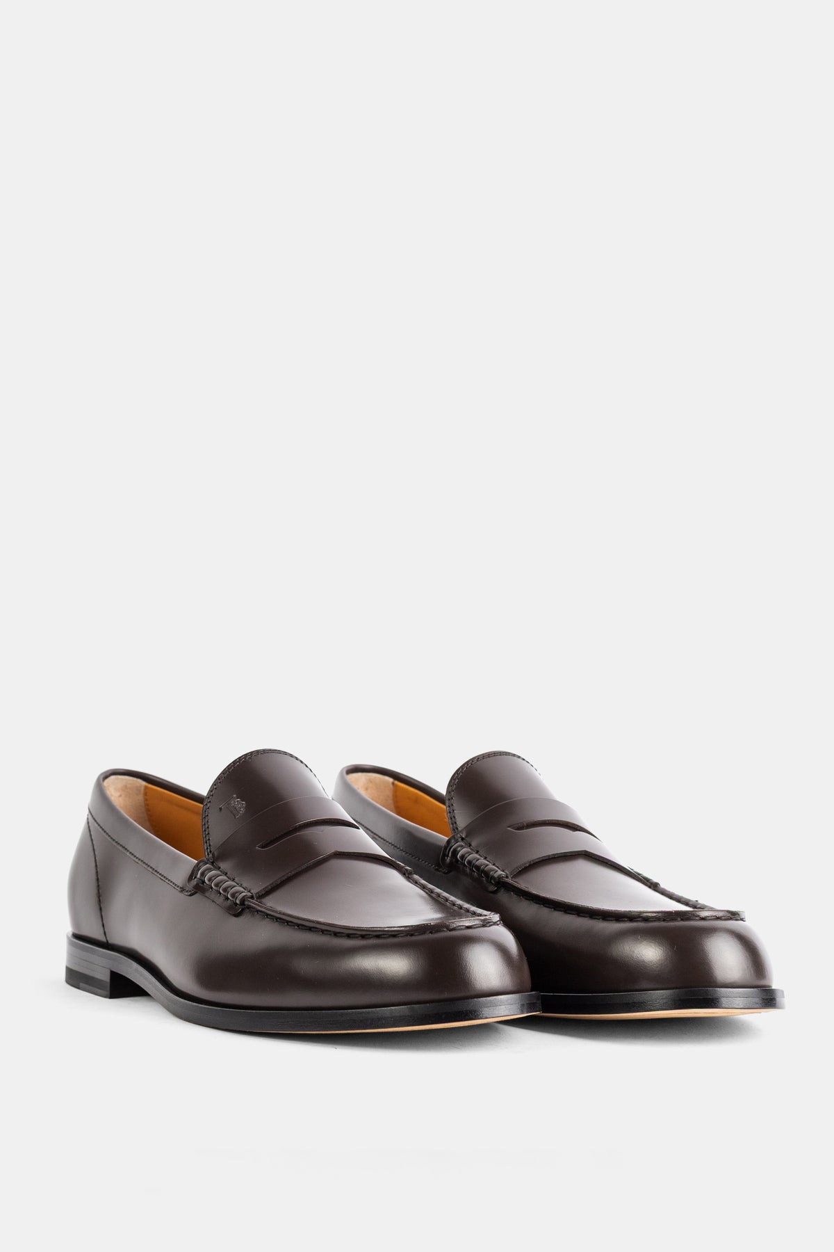 Dark Brown Polished Leather Loafer