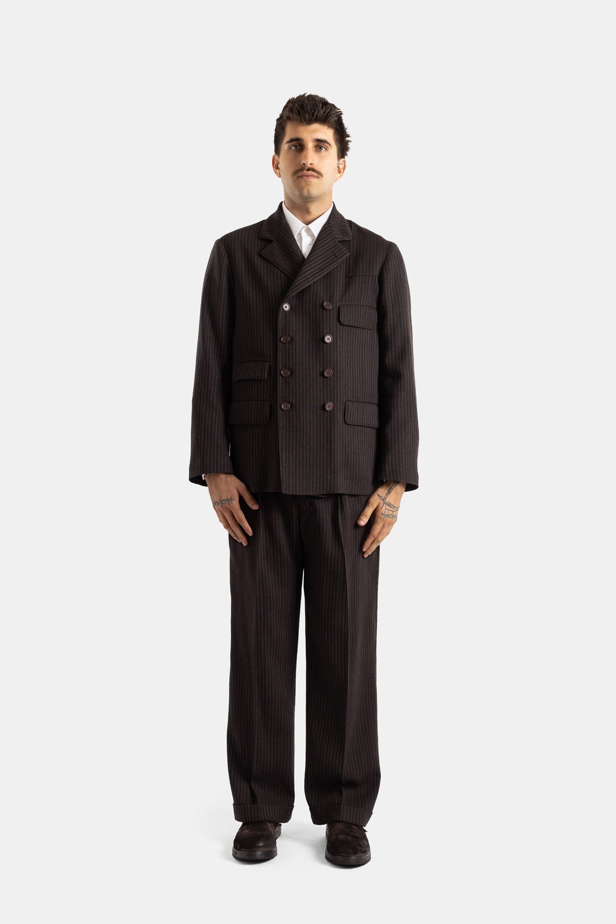 Veste Lot.331 double boutonnage facteur américain brun