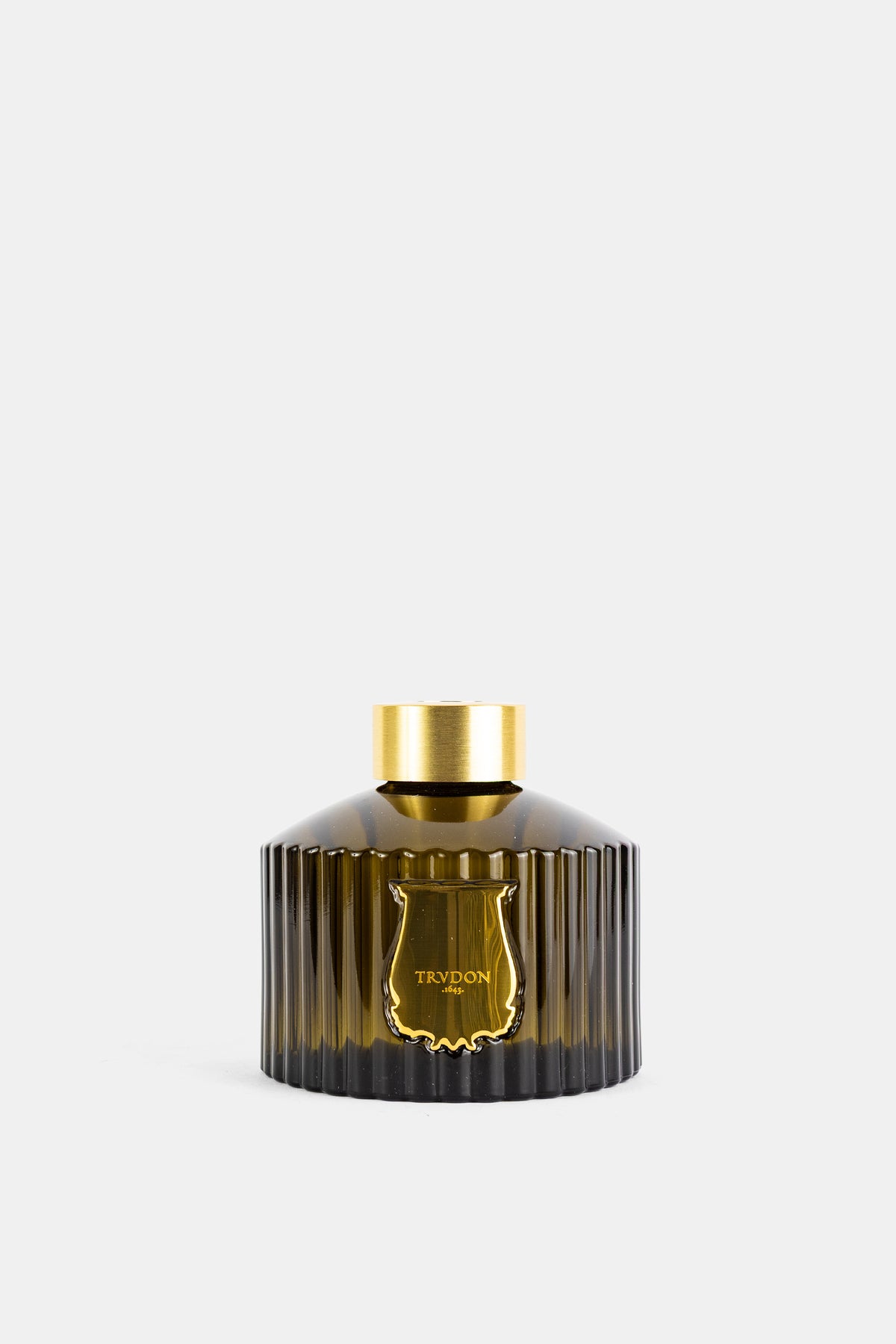Trudon Abd El Kader diffuser 1000 ml ribbed smoky green Yakusugi glass golden brass cap