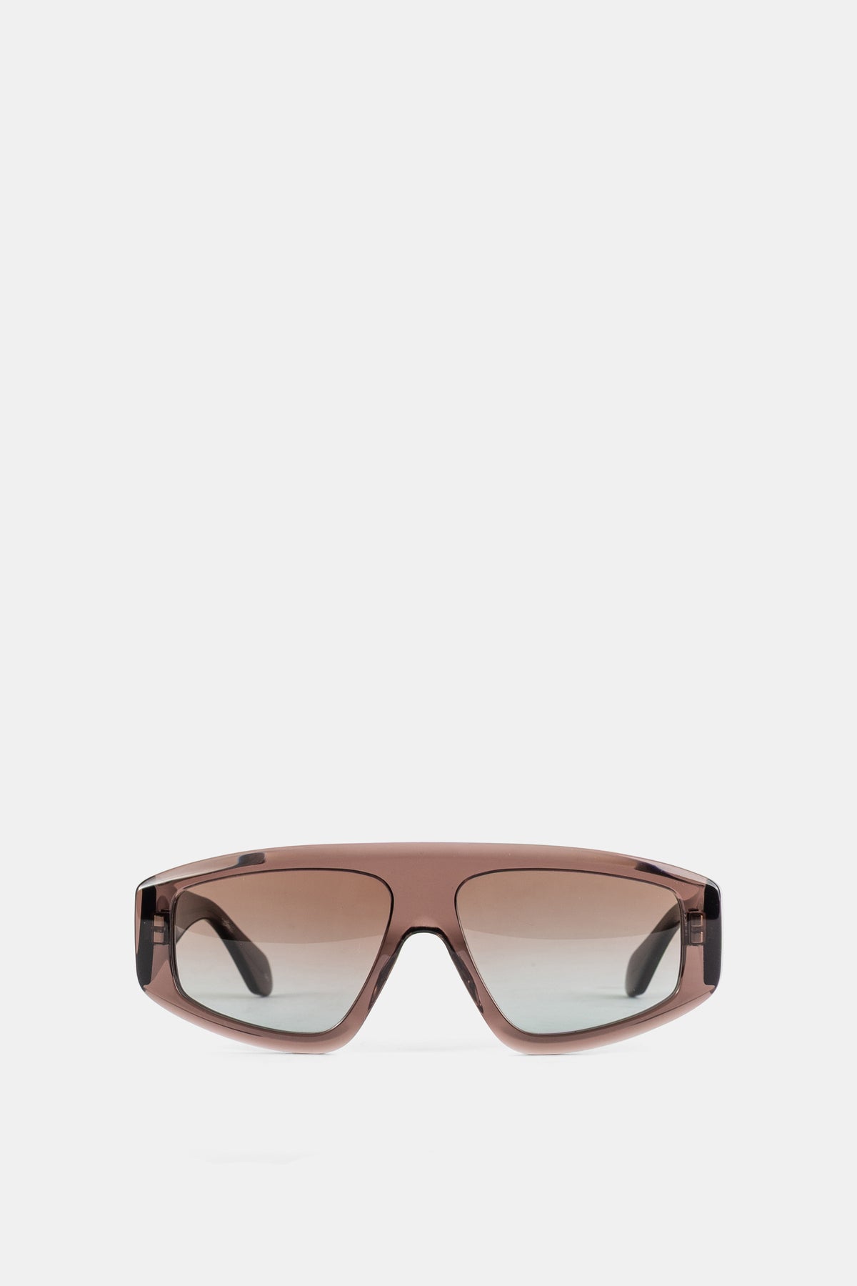 Maison Alaïa lunettes de soleil Azzedine masque en acétate brun translucide à monture large