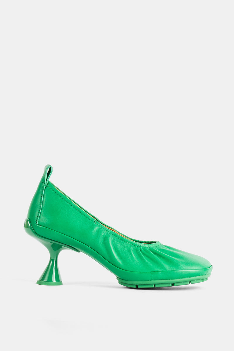 Escarpins Right à talon sculptural en cuir vert