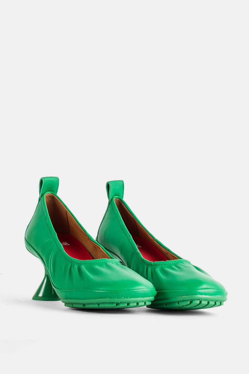 Escarpins Right à talon sculptural en cuir vert