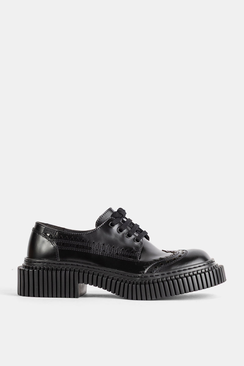 Derbies Pix Berlin en cuir noir façon richelieu