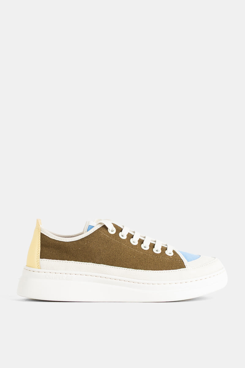 Sneakers Runner Up en toile kaki colorblock