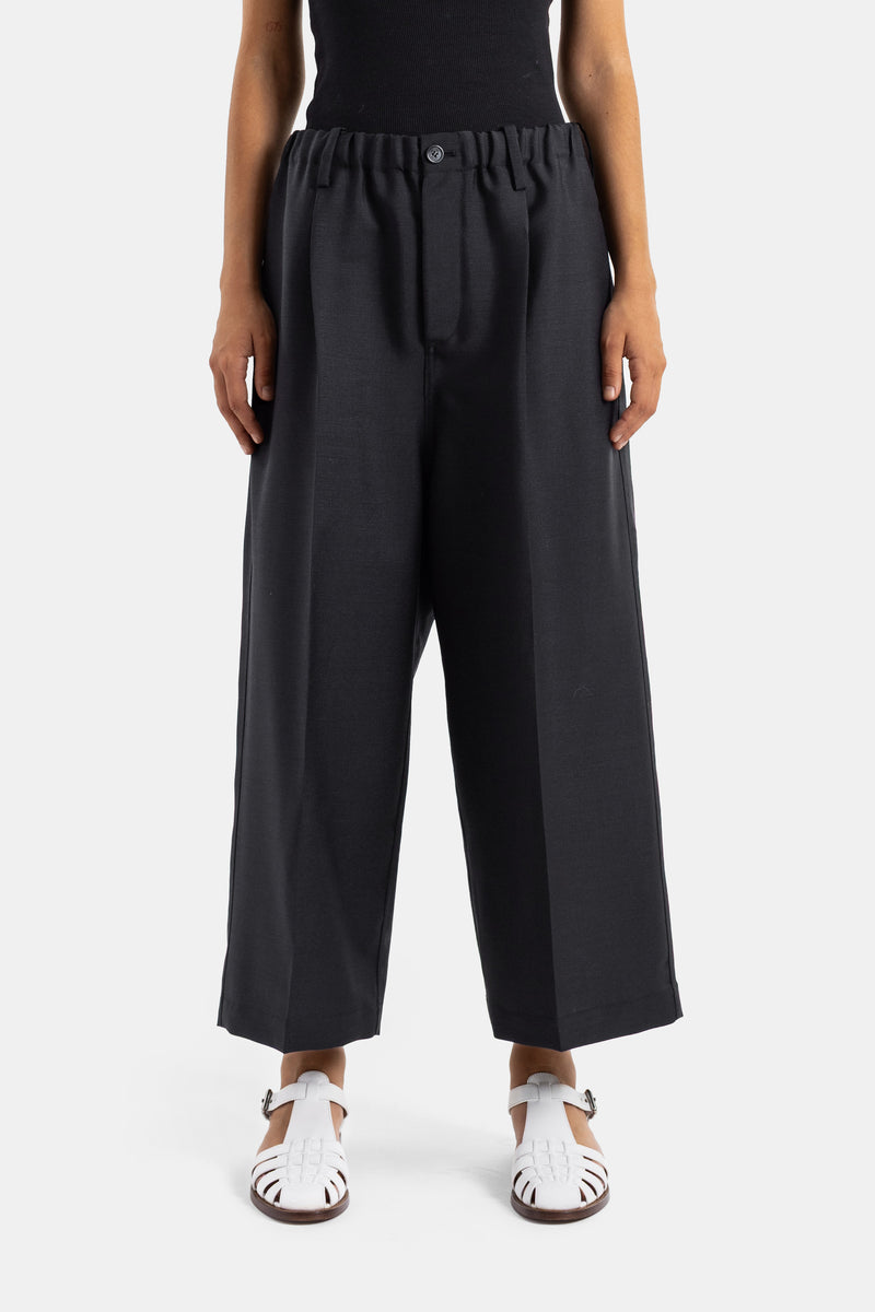 Sofie d'Hoore pantalon Pegged coupe large taille élastiquée gris anthracite pour femme