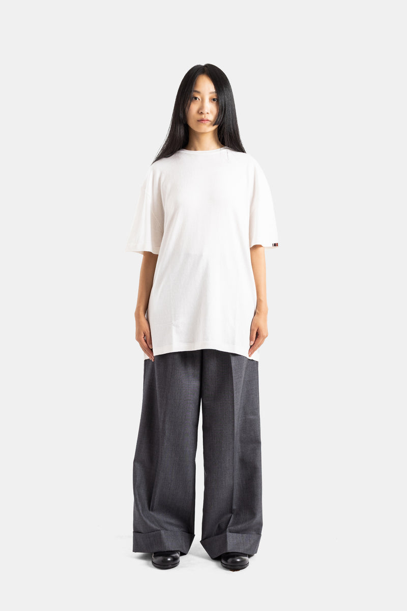 N°269 Rik - T-shirt oversize en cachemire blanc