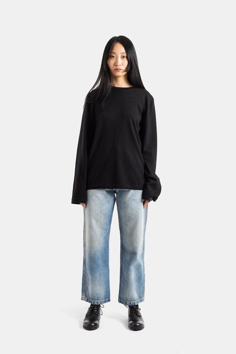 N°500 Jones - T-shirt manches longues en cachemire noir
