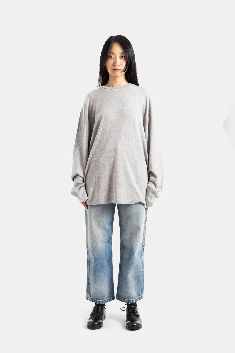 N°452 Rock - Pull oversize en cachemire gris chiné