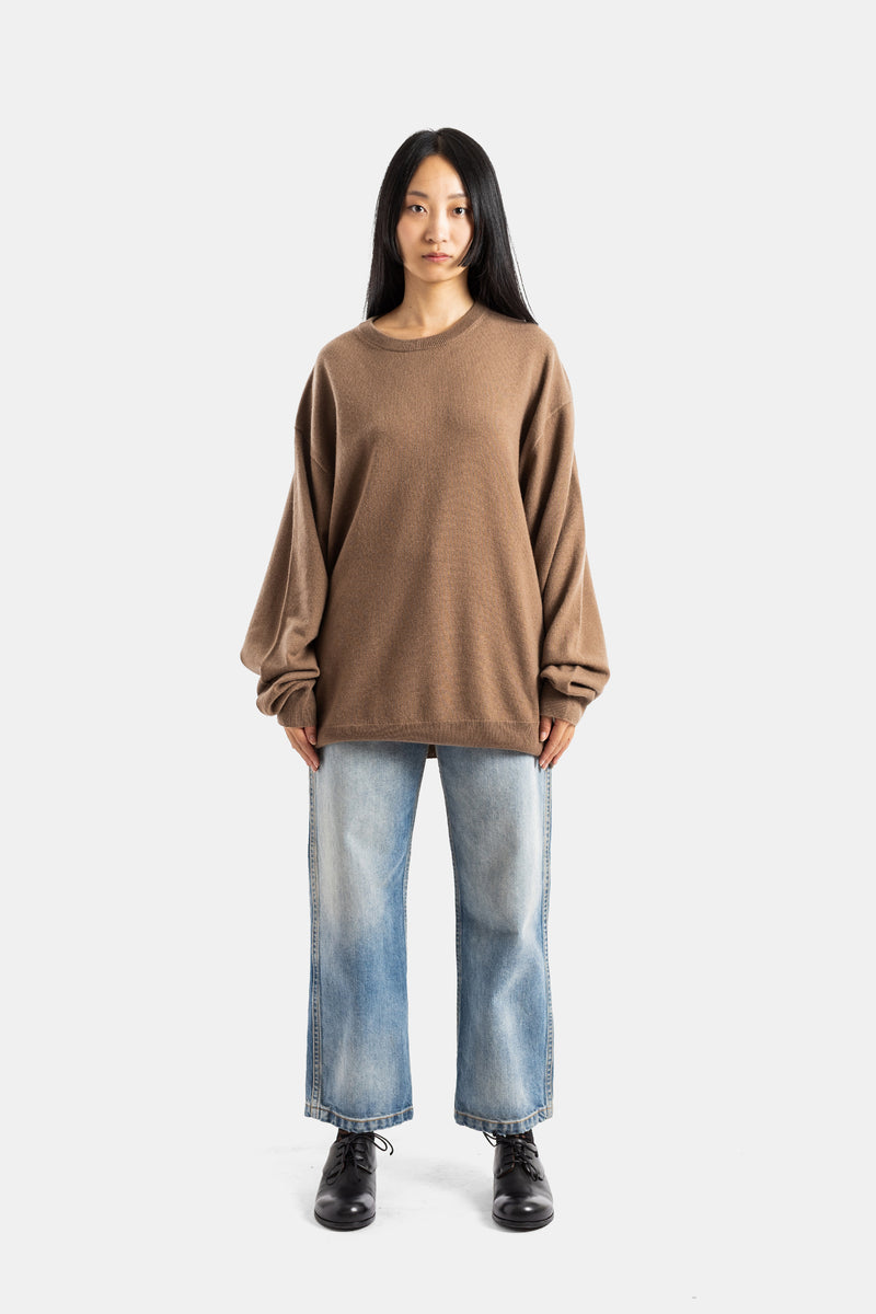 N°476 April - Pull oversize en cachemire camel