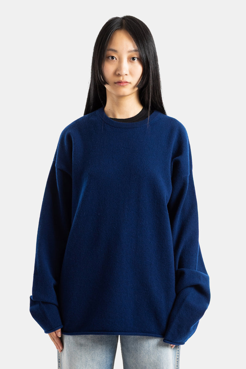 N°493 Paolo - Pull oversize en cachemire bleu roi