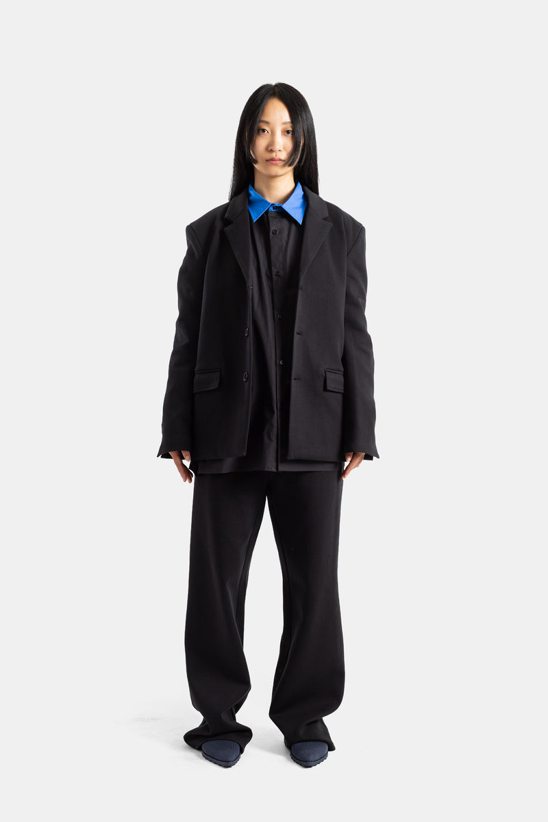 Blazer oversize en jersey noir
