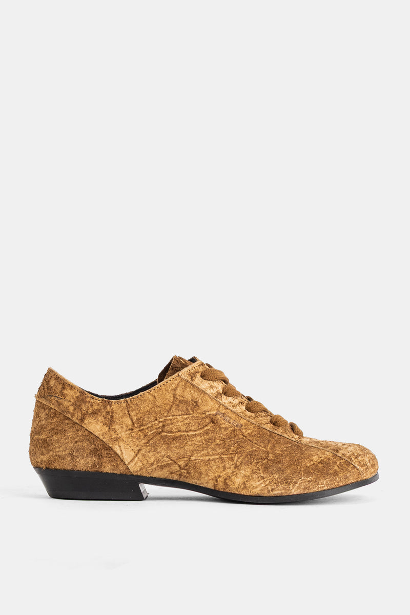 Derbies Cascade Sunrise en cuir texturé camel