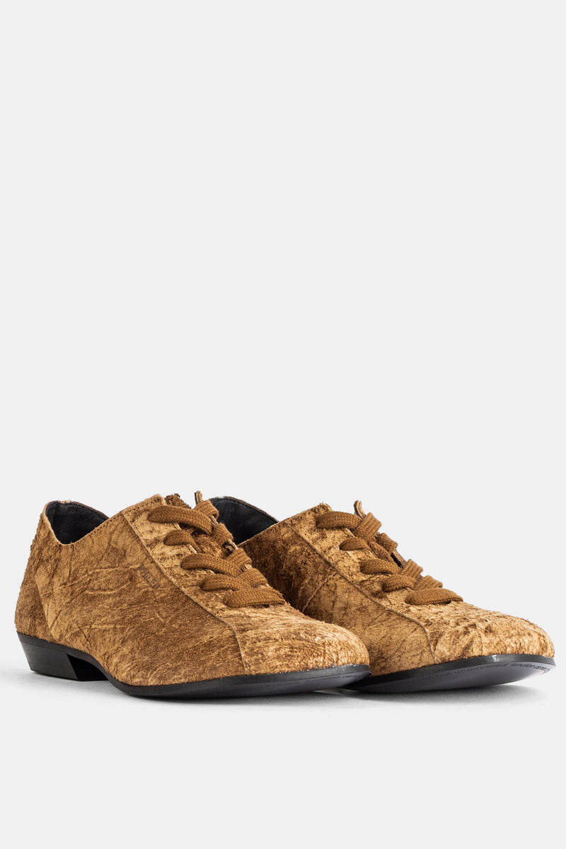 Derbies Cascade Sunrise en cuir texturé camel