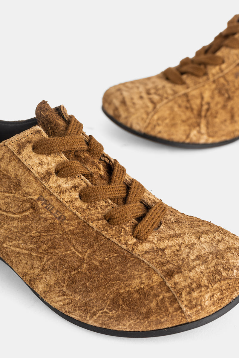 Derbies Cascade Sunrise en cuir texturé camel