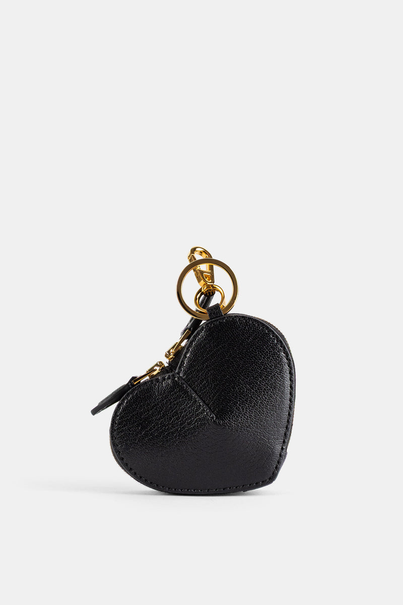 Porte-Monnaie Le Cœur en Chevreau Noir