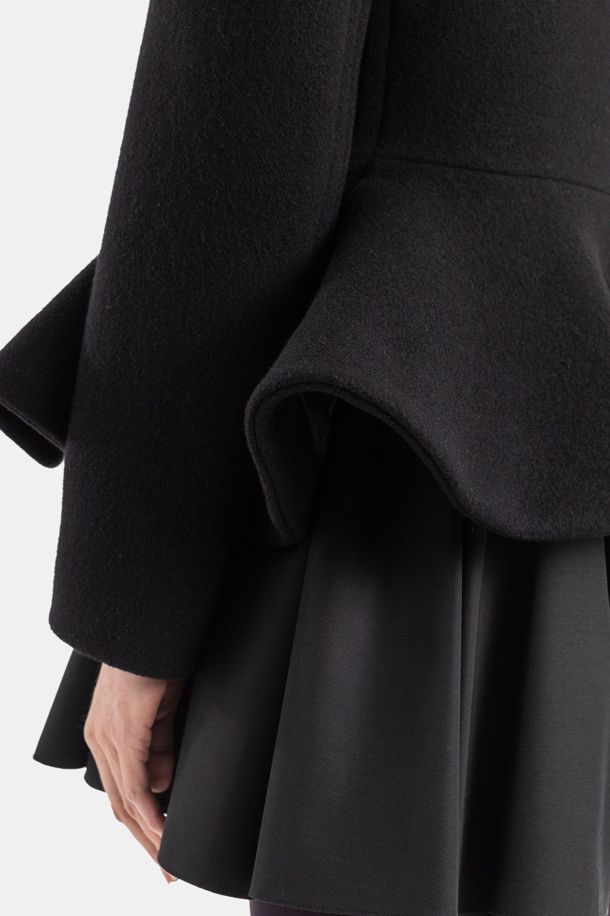 Veste Peplum en tweed minuit