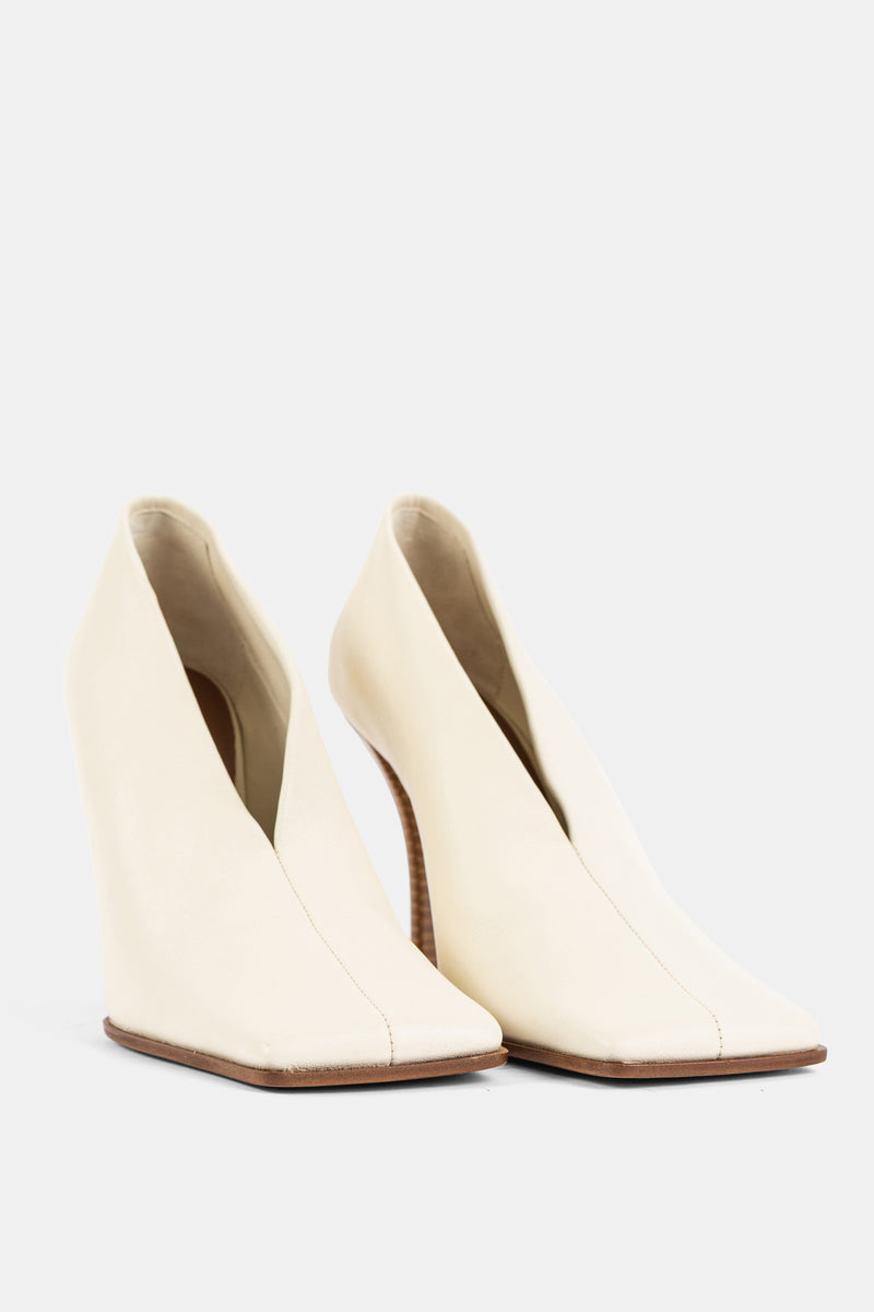 Escarpins Pumps 90 talon aiguille cuir argile beige