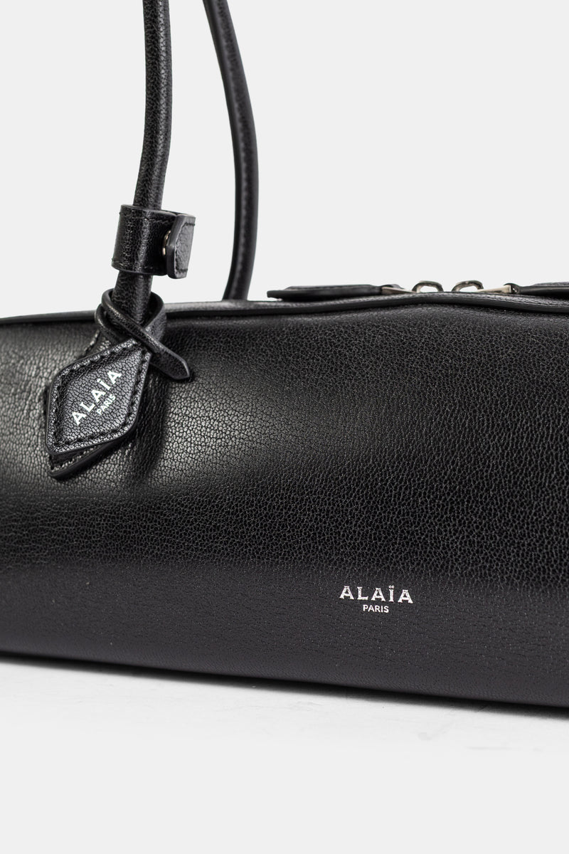 Sac épaule Le Teckel Medium en cuir de chèvre noir