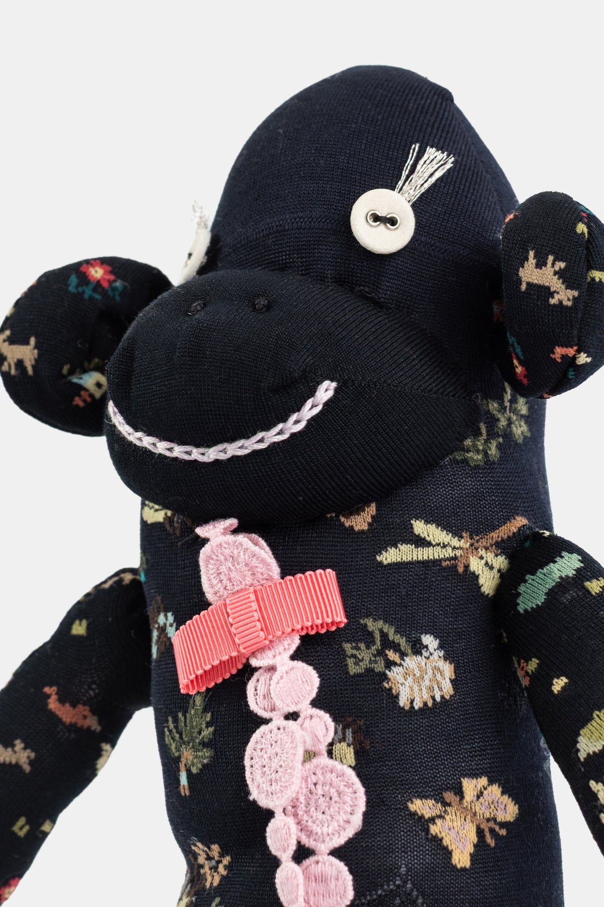 Sock Knit Doll Black Mix