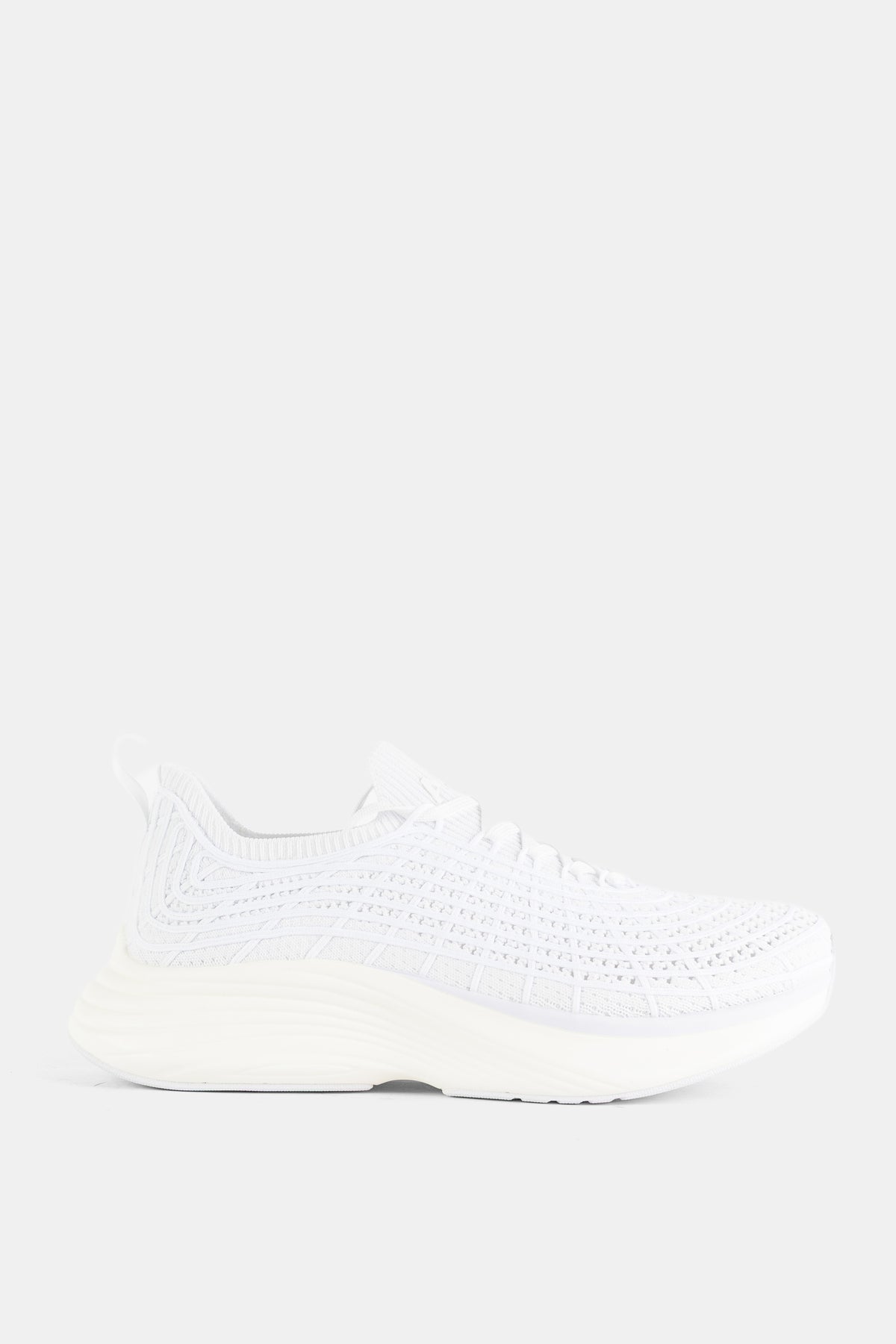 APL TechLoom Zipline women's white running sneaker open knit thick sole cushion FW25