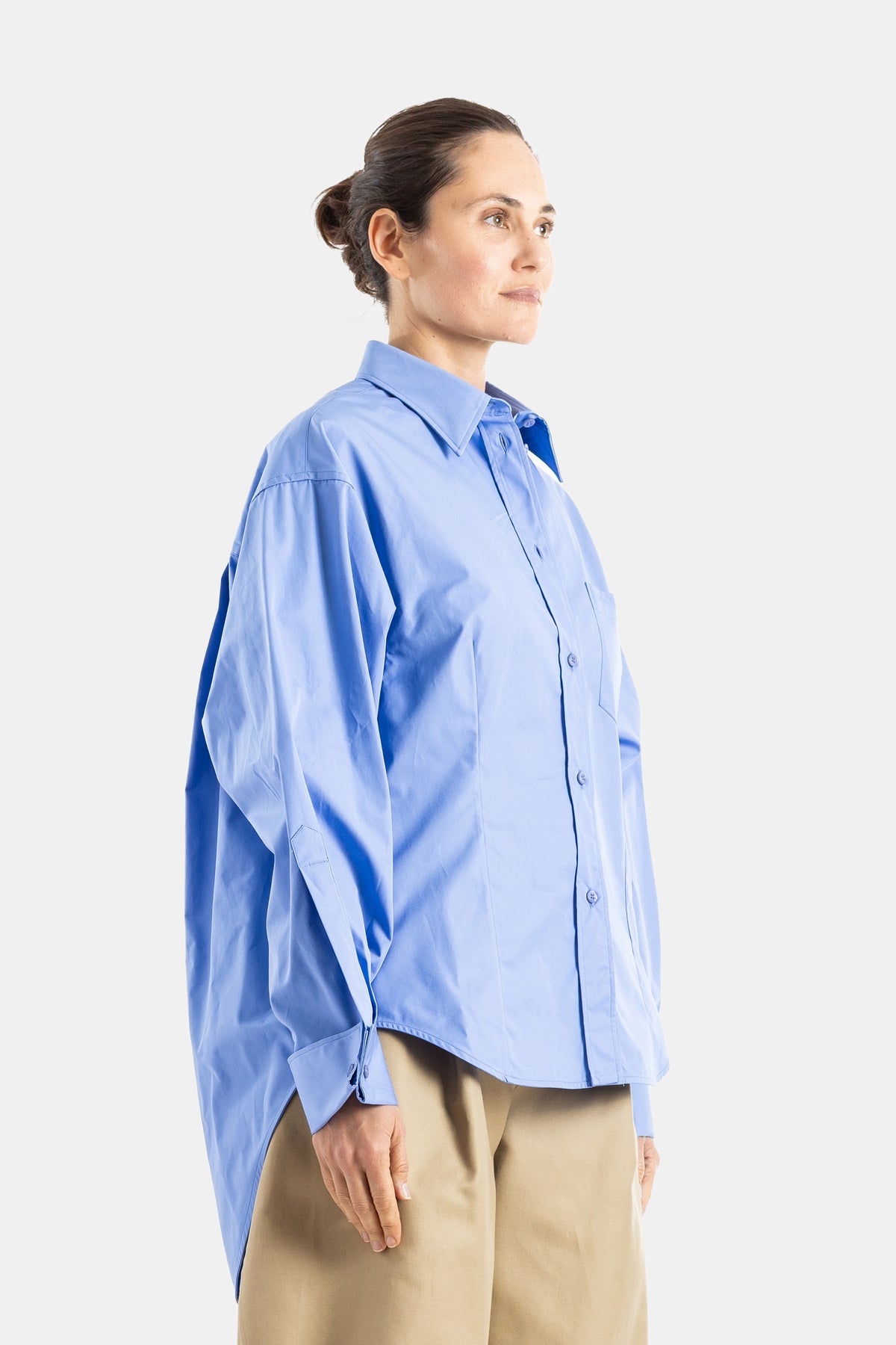 Classic light blue cotton shirt