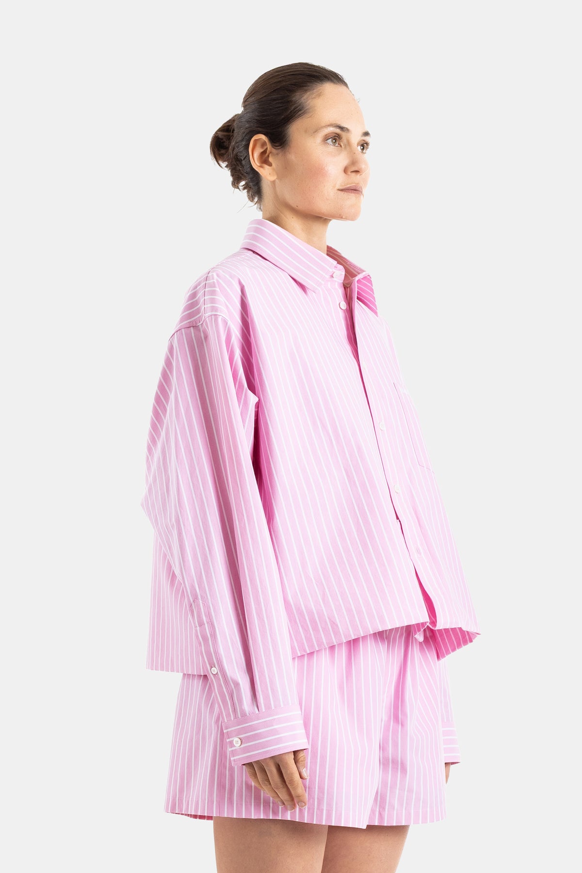 Pink Striped Boxy Shirt