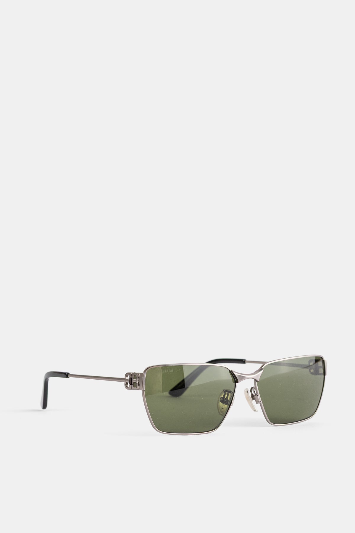 Lunettes de Soleil Mercury Monture Métal Ruthenium Verres Verts