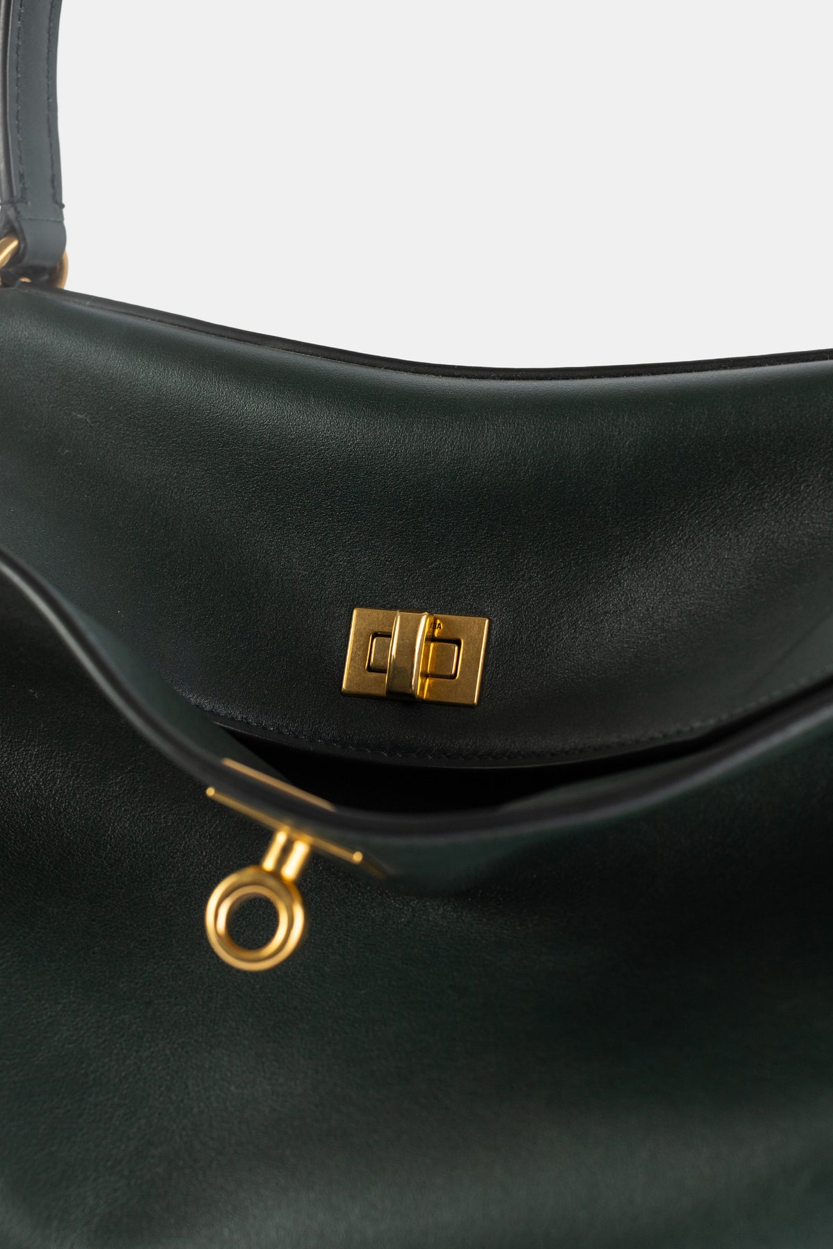 Sac Hobo Rodeo en Cuir Vert
