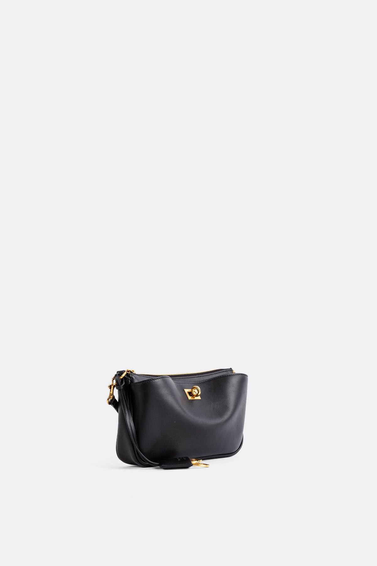 Pochette Rodeo Sling cuir lisse naturel noir