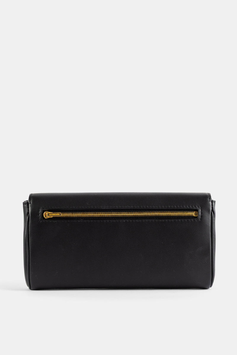 Portefeuille Rodeo en Cuir Lisse Noir
