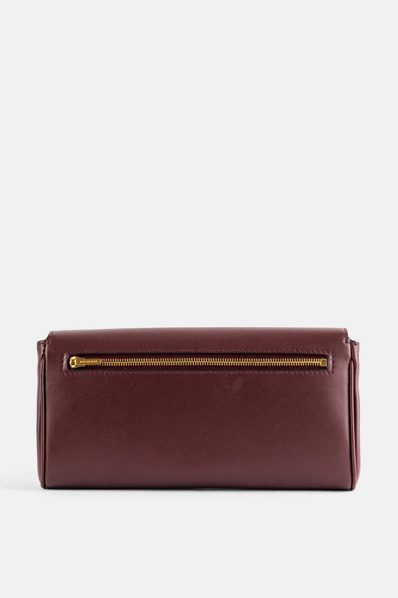 Portefeuille Rodeo en Cuir Lisse Bordeaux