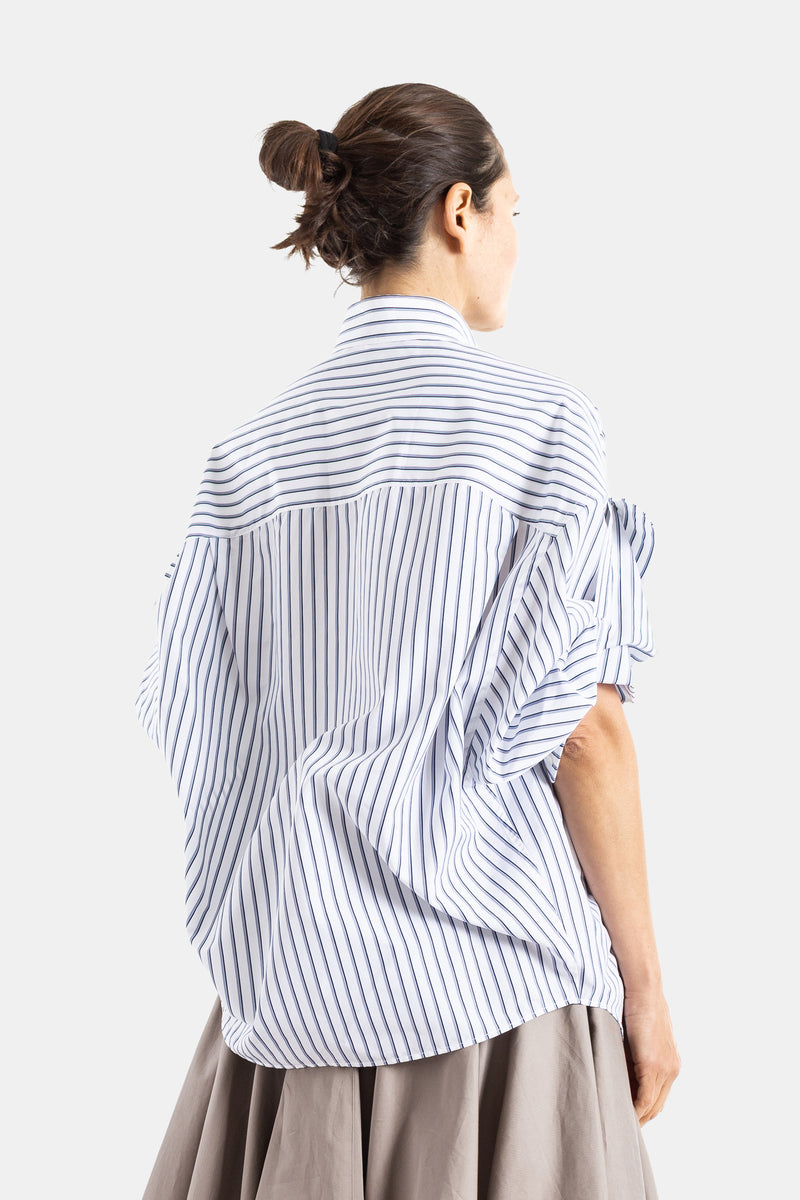 Chemise rayée à manches structurées